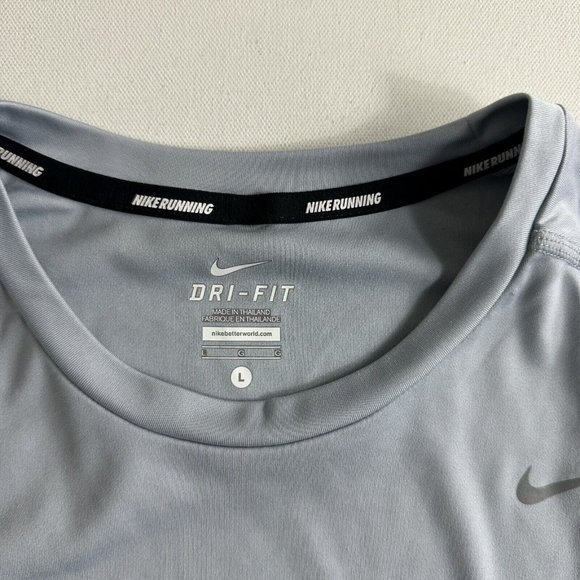 Nike Running Flash Element Long Sleeve‎ Crewneck Shirt Top Reflective Mens Large - Picture 7 of 10